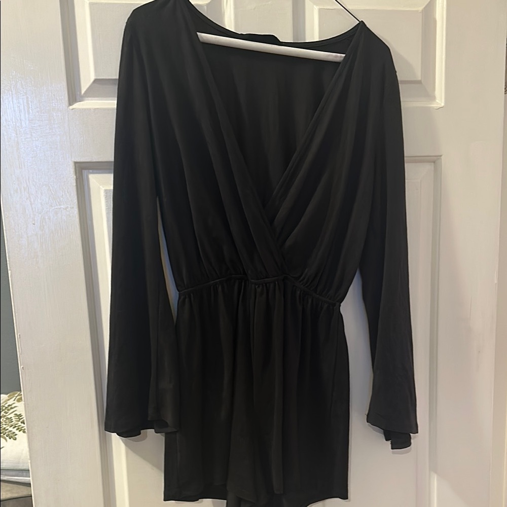 Black Long Sleeve Romper